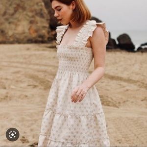 Gold Jacquard Ellie Nap Dress - Hill House